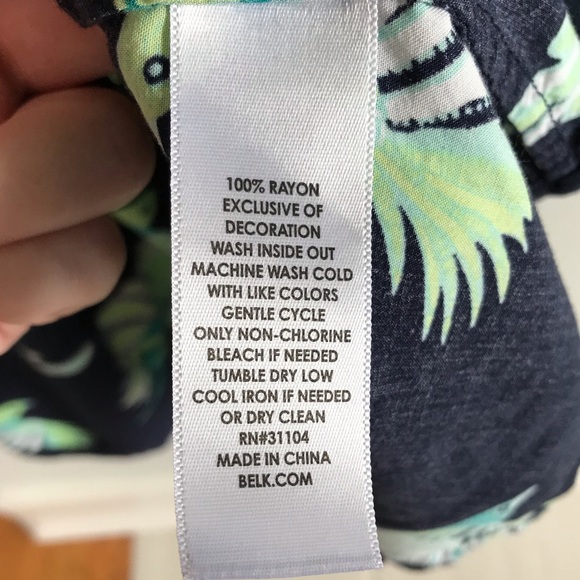 Crown & Ivy Boho Long Sleeve Tropical Bird Dress - Picture 10 of 10